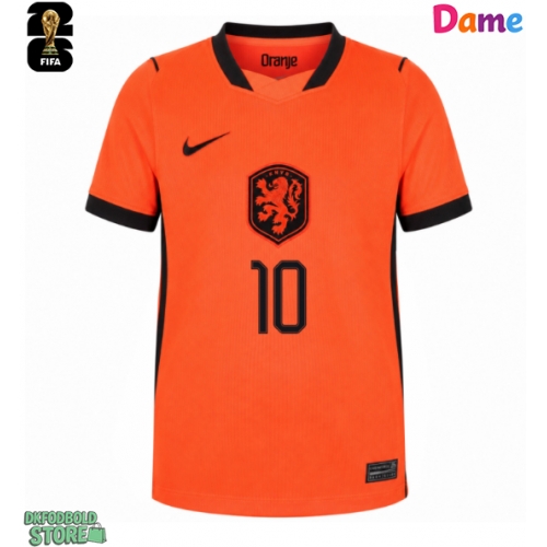 Holland Memphis Depay #10 Replika Hjemmebanetrøje Dame VM 2026 Kortærmet